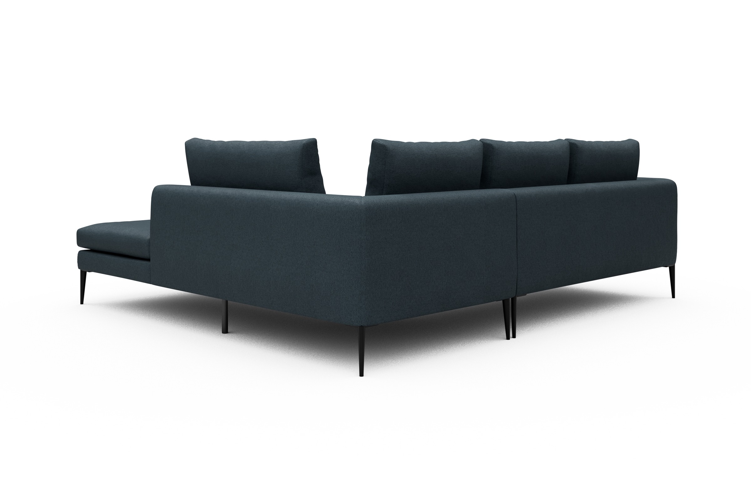 Ecksofa Paul Relax-Ecke rechts mit 2-Sitzer Denari-Royal-Blue