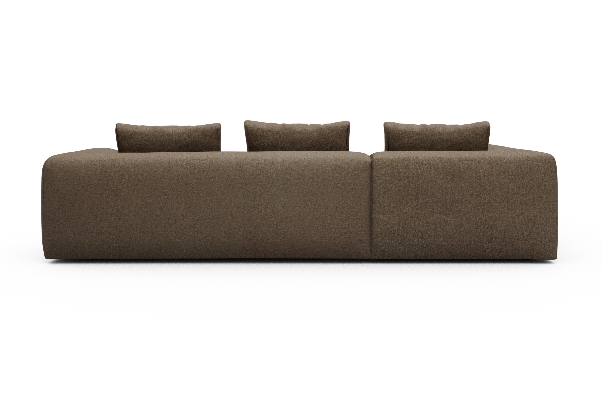 Ecksofa Fred Relax-Ecke links mit 2,5-Sitzer Aivi-Khaki-Brown