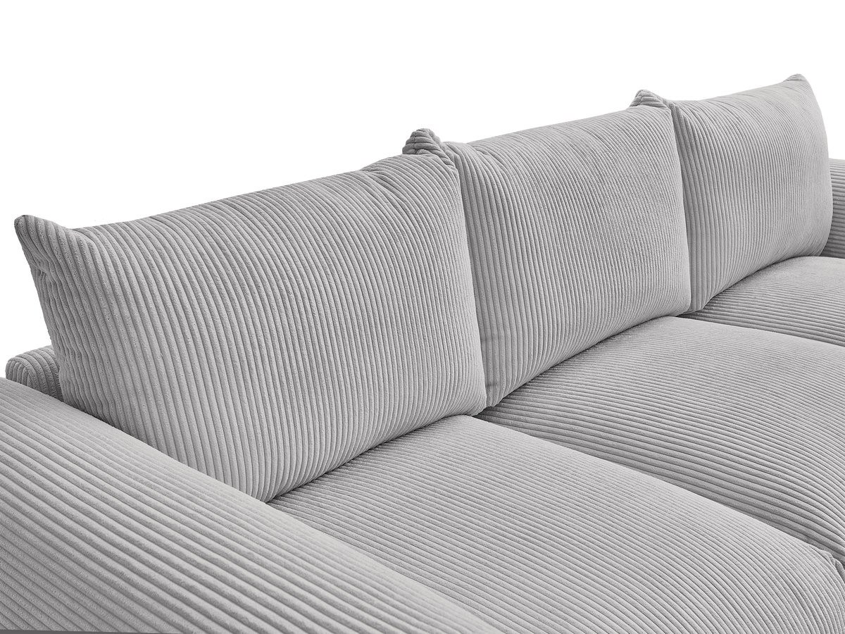 Bobochic Ernest Sofa 3-Sitzer 266 × 106 cm Cordsamt Hellgrau
