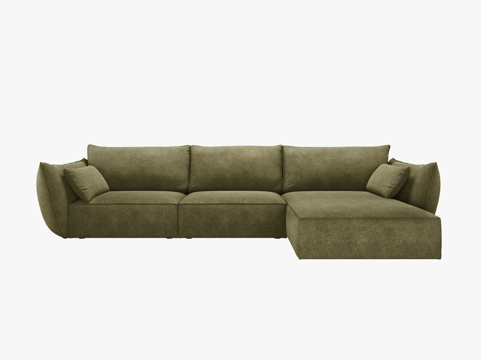 Micadoni Ecksofa Kaelle 4-Sitzer Rechts Chenille Over The Horizon Grün