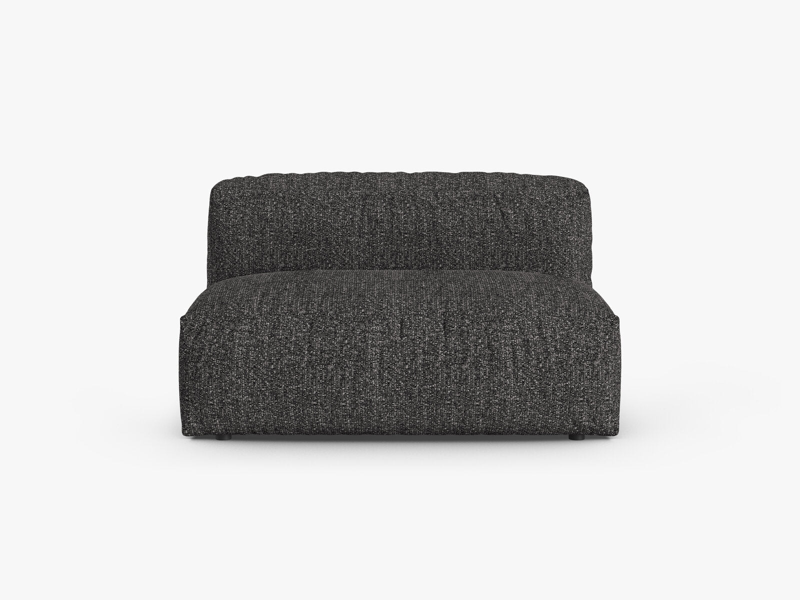 Micadoni Mittelmodul Martina 1-Sitzer Groß 90cm Sitztiefe Boucle Monet Anthrazit