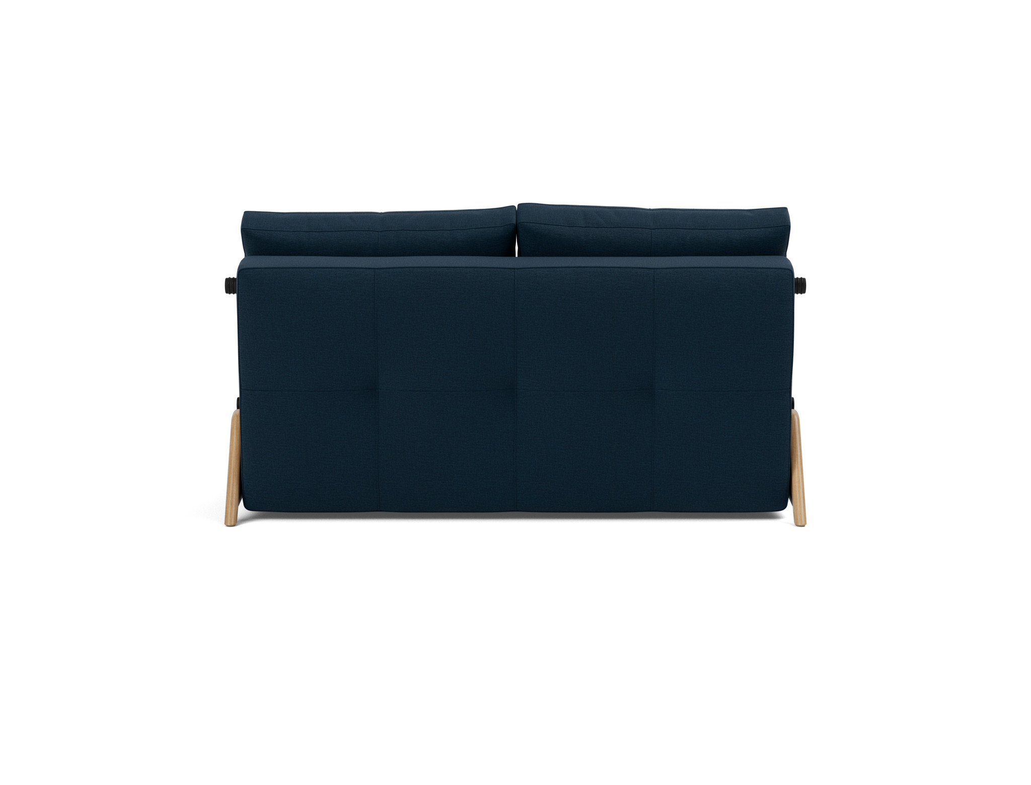 Schlafsofa Cubed 140 Flachgewebe Mixed Dance 528-Blue Beine Eiche