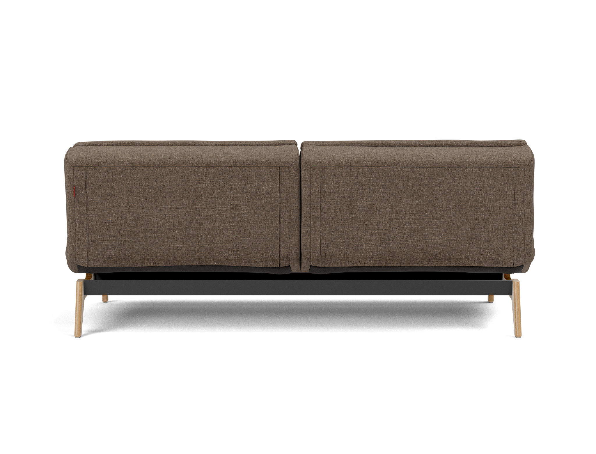 Schlafsofa Dublexo Chenille Esina 411-Cedar-Brown Beine Eiche