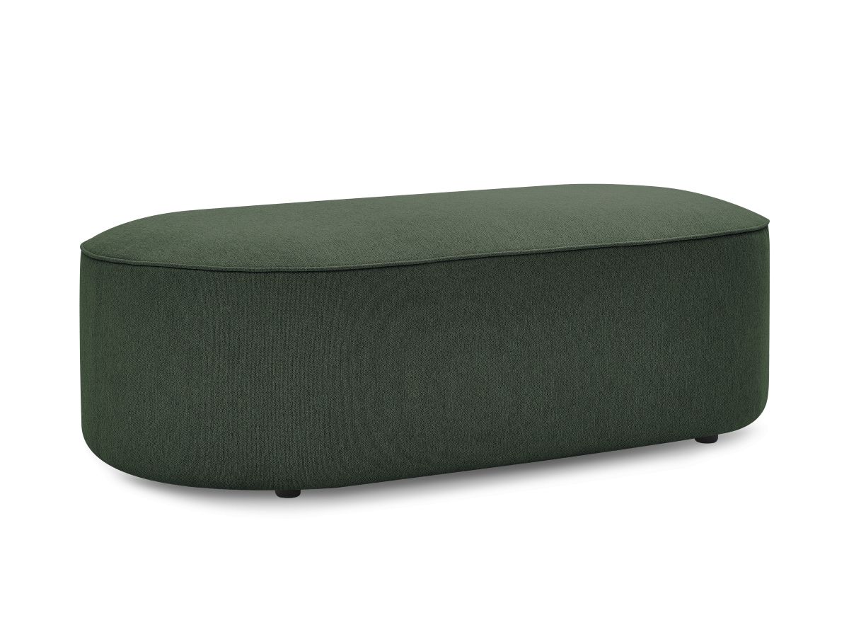 Bobochic Rousseau Pouf Melange-Stoff Grün