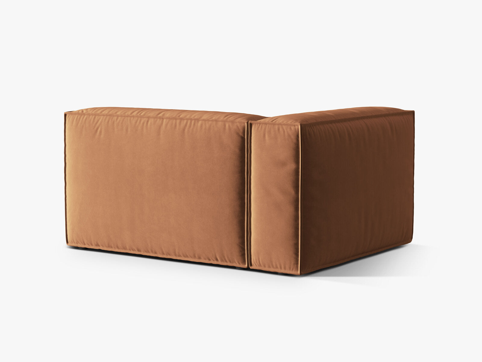 Micadoni Eckmodul Nuria 2-Sitzer Links Samt Honig