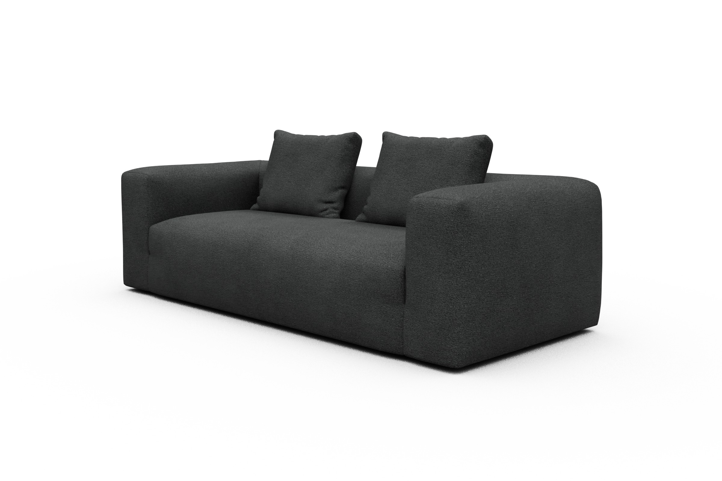 Sofa Fred 3-Sitzer Boucle-Charcoal