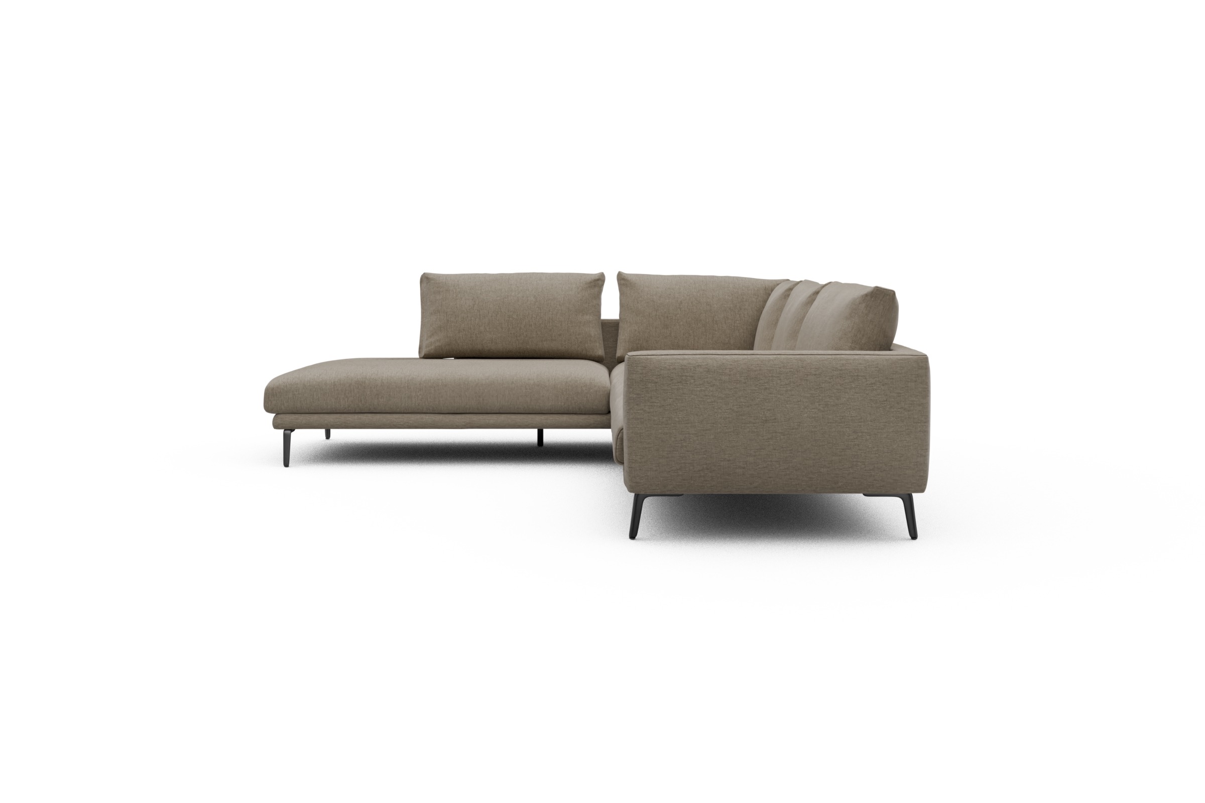 Ecksofa Karl Relax-Ecke links mit 2,5-Sitzer Smooth-Belge