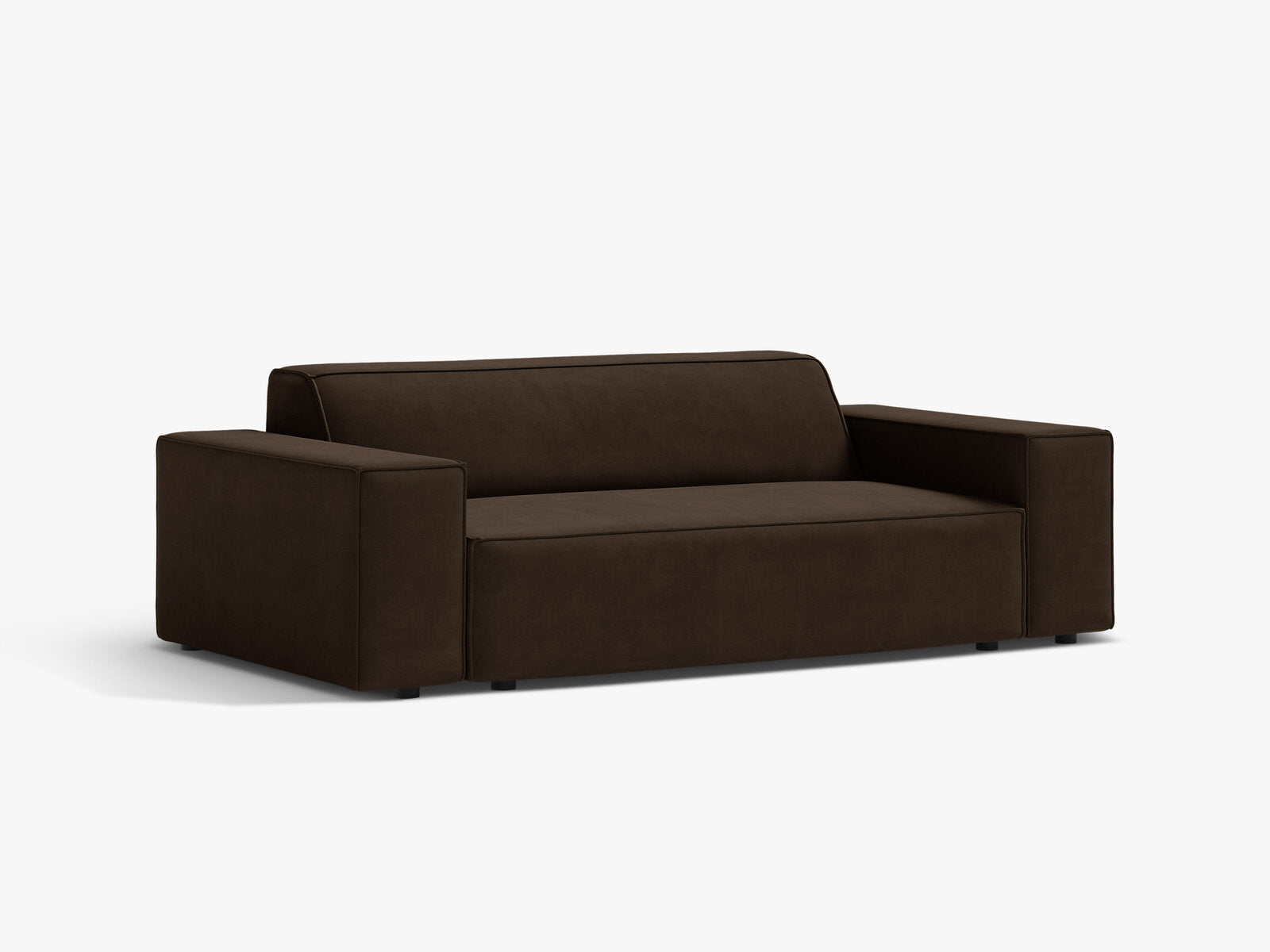 Micadoni Jodie Sofa 2-Sitzer Samt Bluvel Dunkelbraun