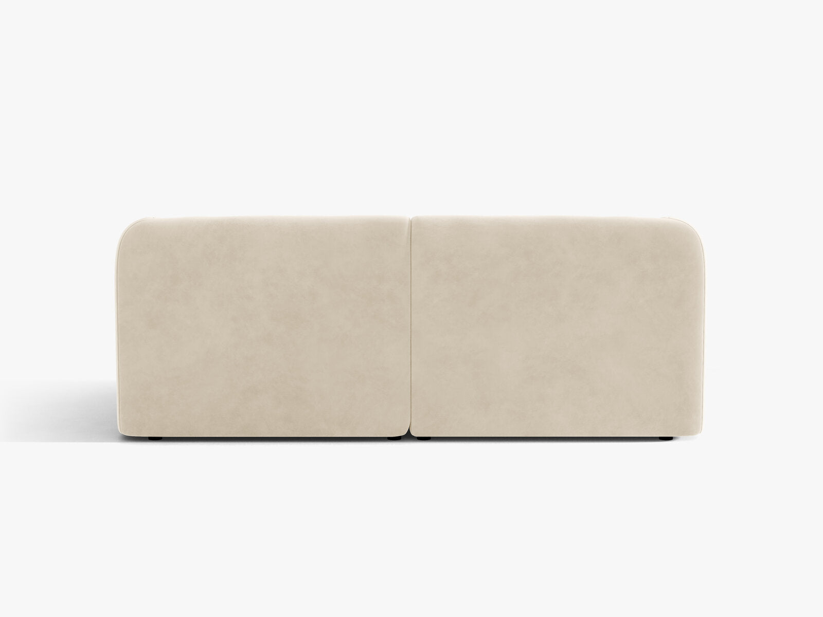 Micadoni Sofa Miley 2-Sitzer Samt Venus Helles Beige