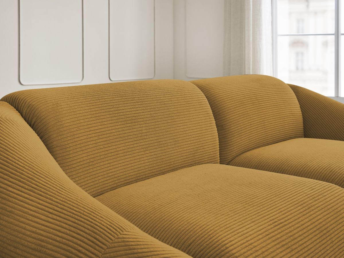Bobochic Tina Sofa 3-Sitzer Cordsamt Gelb