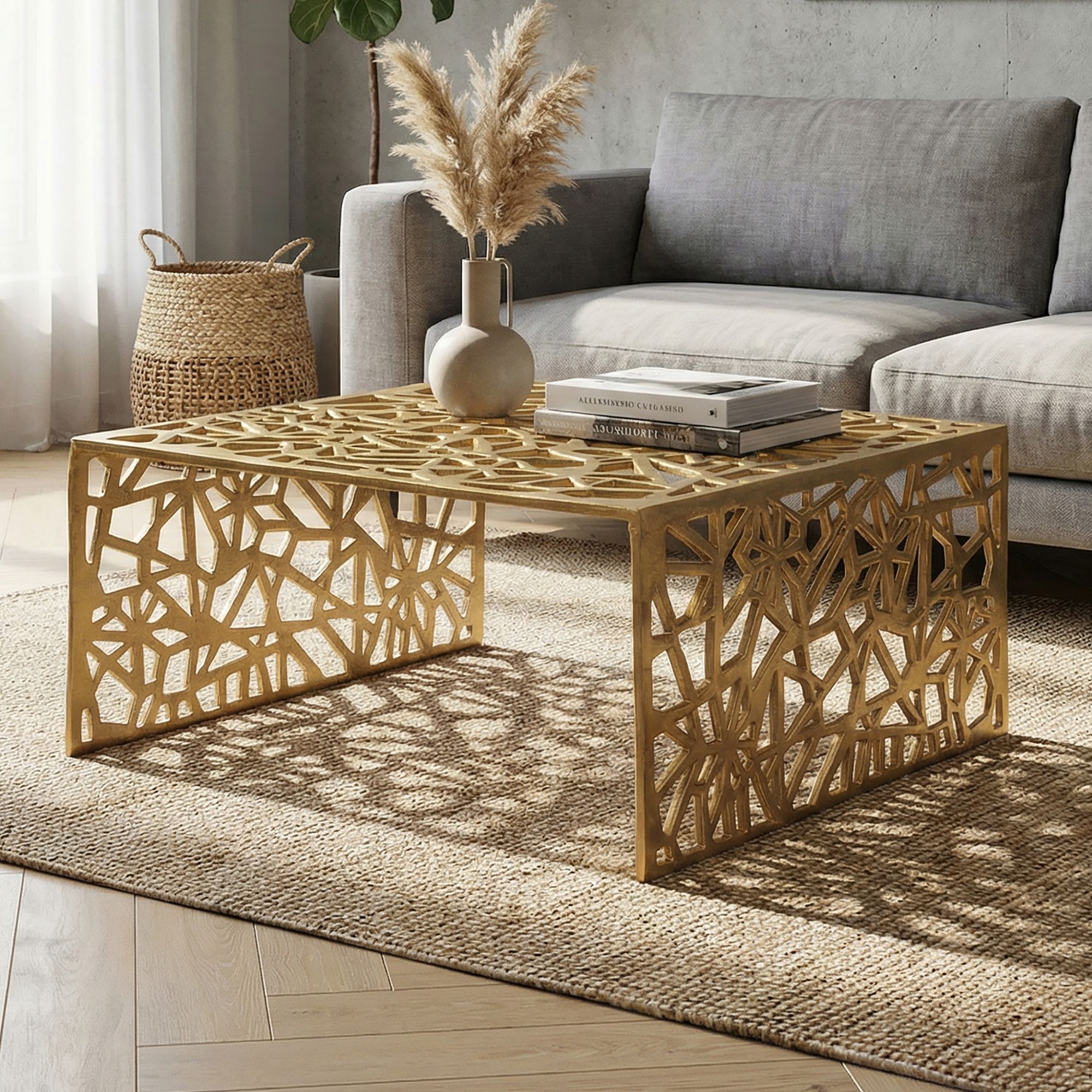 Couchtisch Langevag Aluminium Gold 60 × 60 × 31 cm