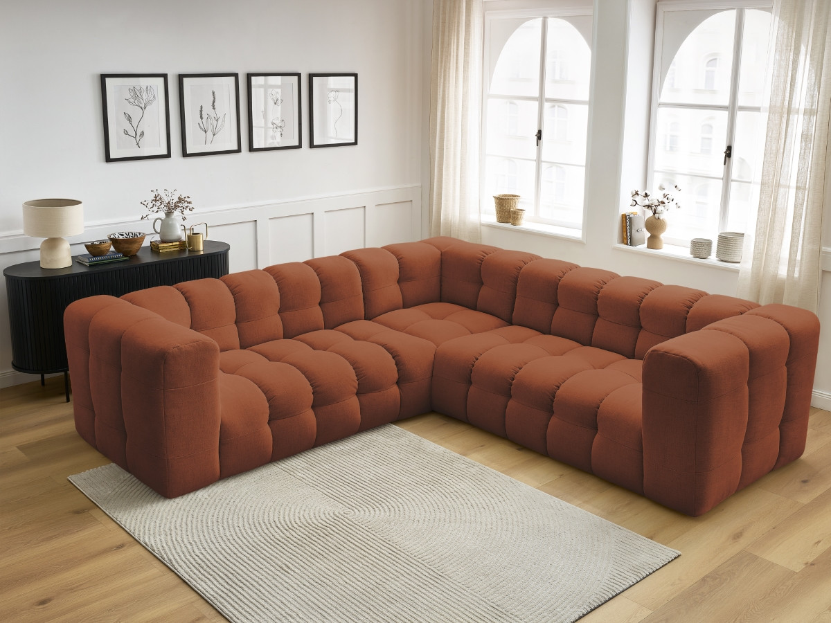 Bobochic Cloud Ecksofa 268 × 184 cm Stoff Orange
