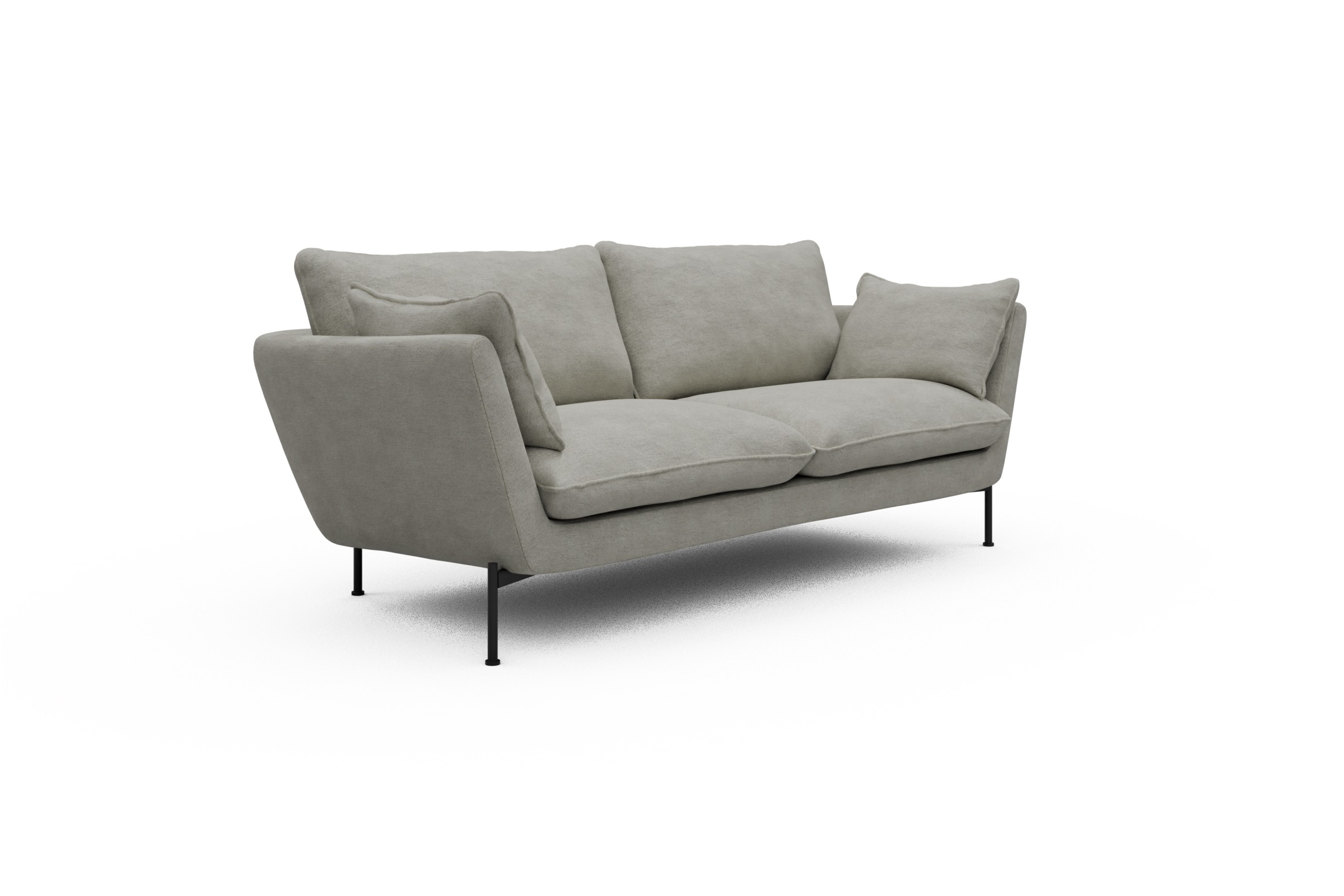 Sofa Anton 2-Sitzer Carreno-Moon-Stone-White