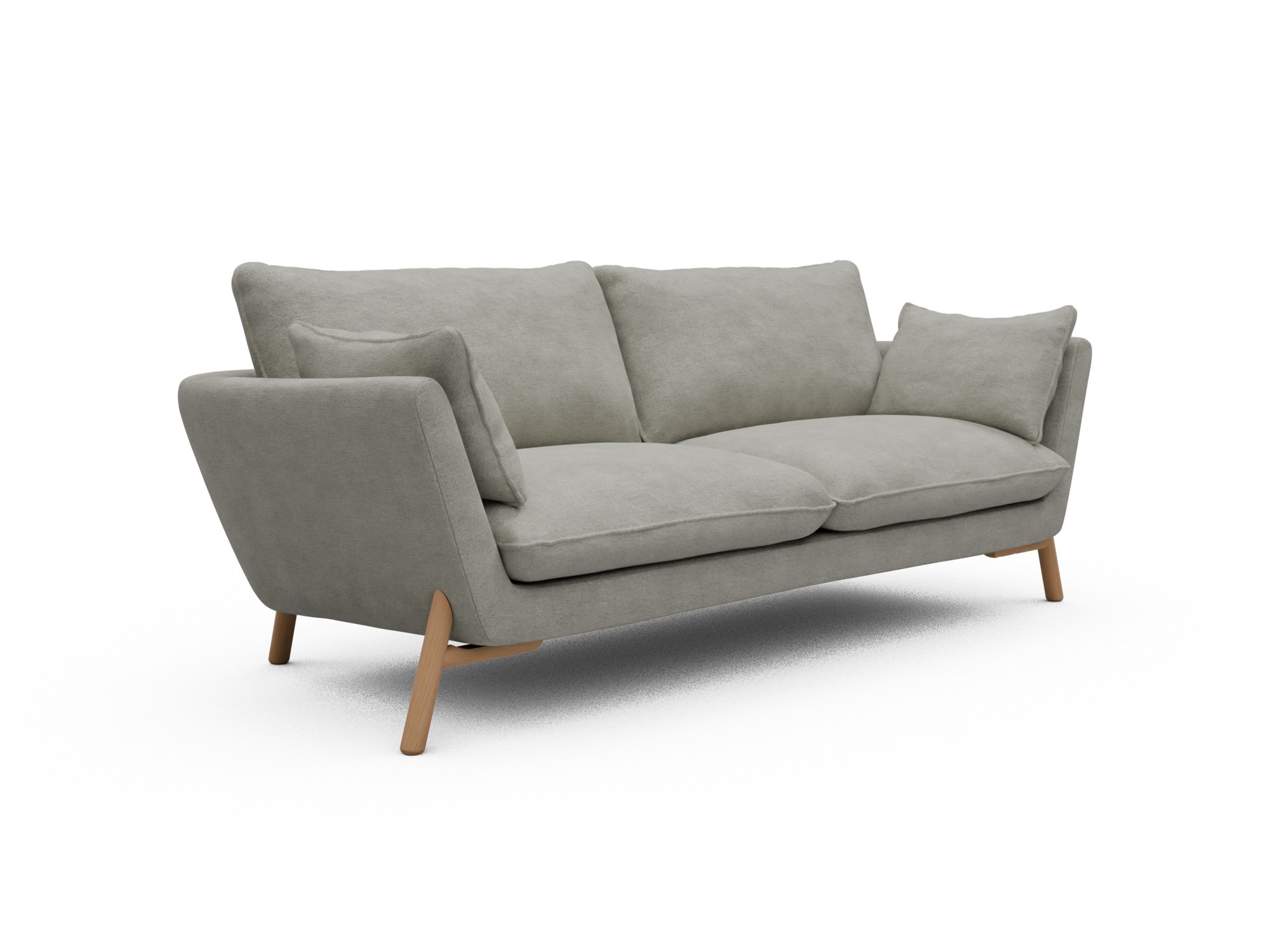 Skandi Home Sofa Emil 3-Sitzer Beinfarbe Eiche Natur Carreno-Moon-Stone-White moebelfaktor