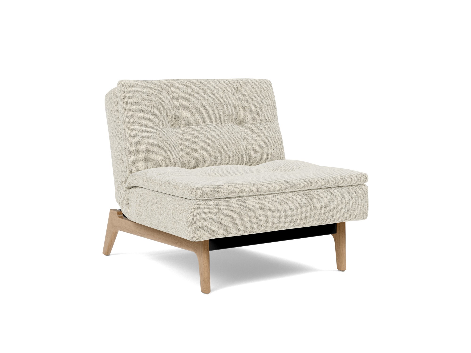 Sessel Dublexo Strukturierter Stoff Taura 357-Off-White Beine Eiche