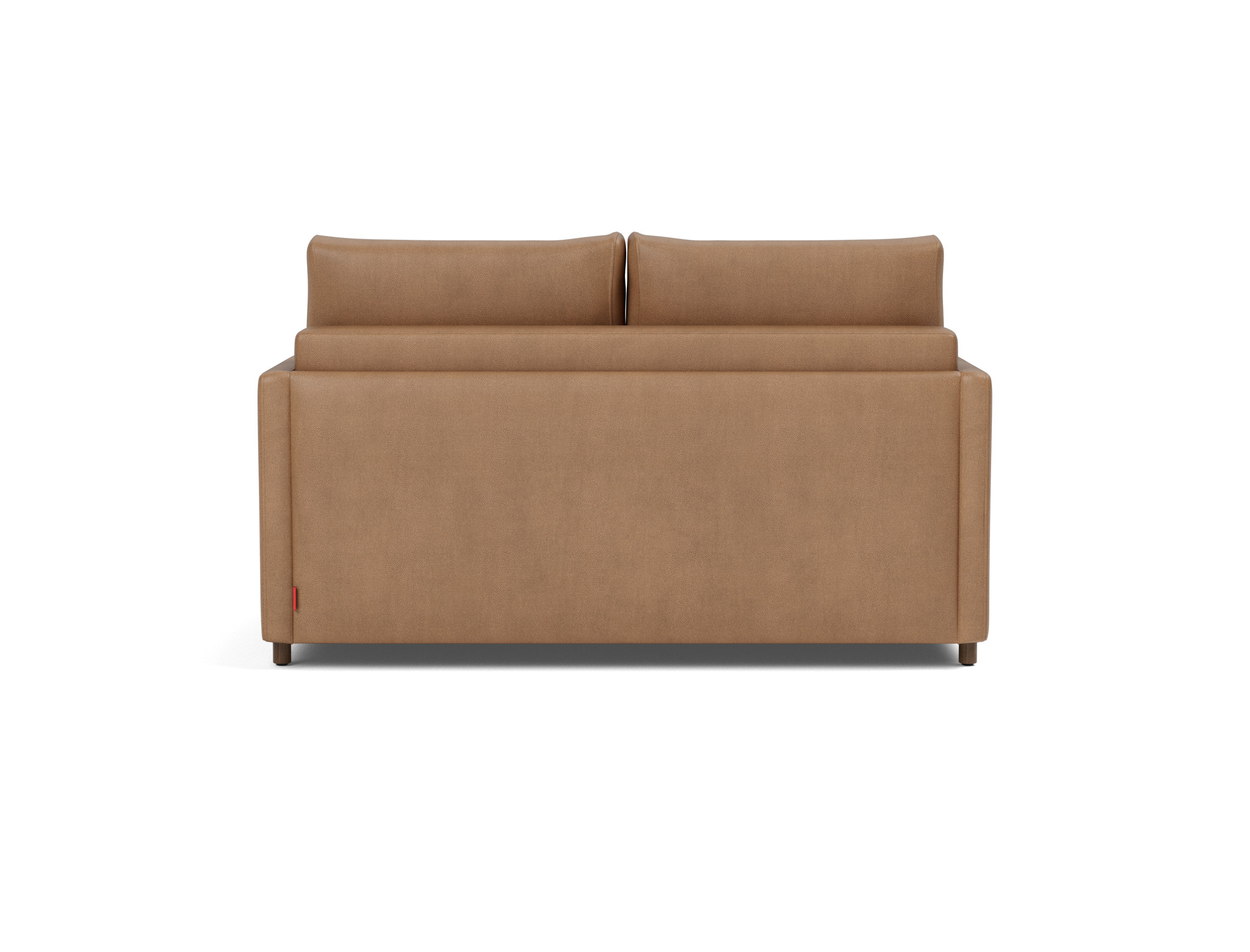 Schlafsofa Neah mit Slim-Armlehnen 140 Lederoptik Faunal 551-Brown