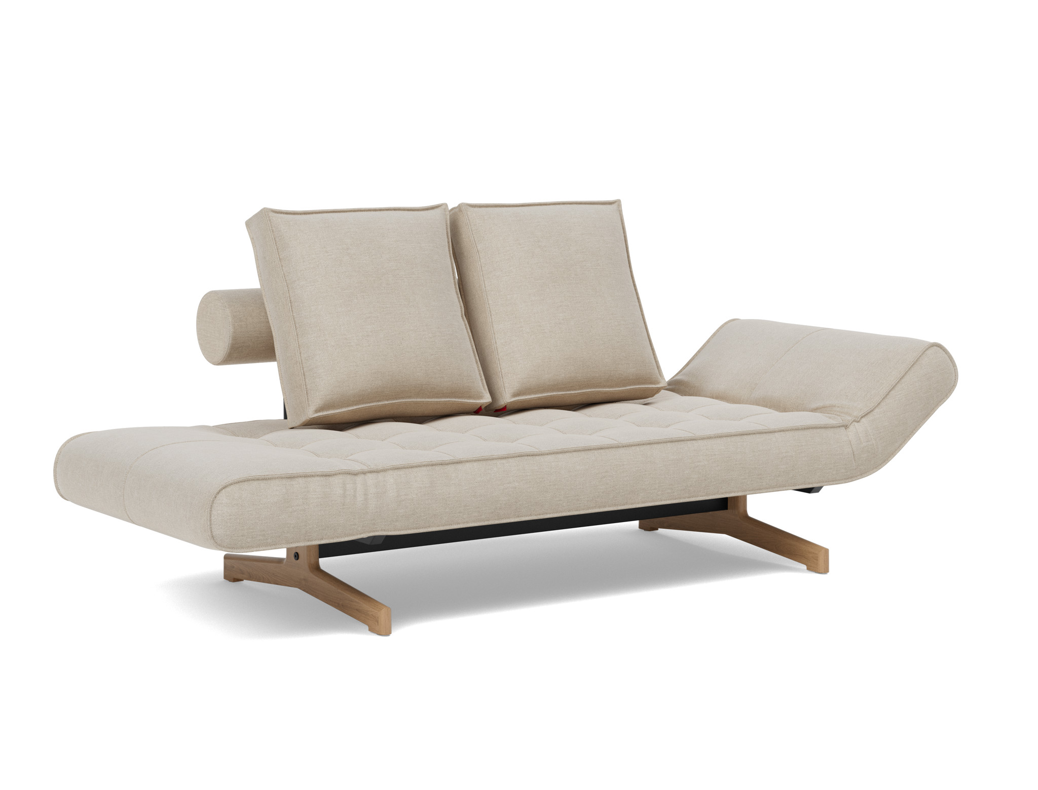 Tagesbett Ghia Flachgewebe Phobos 586-Latte Beine Eiche