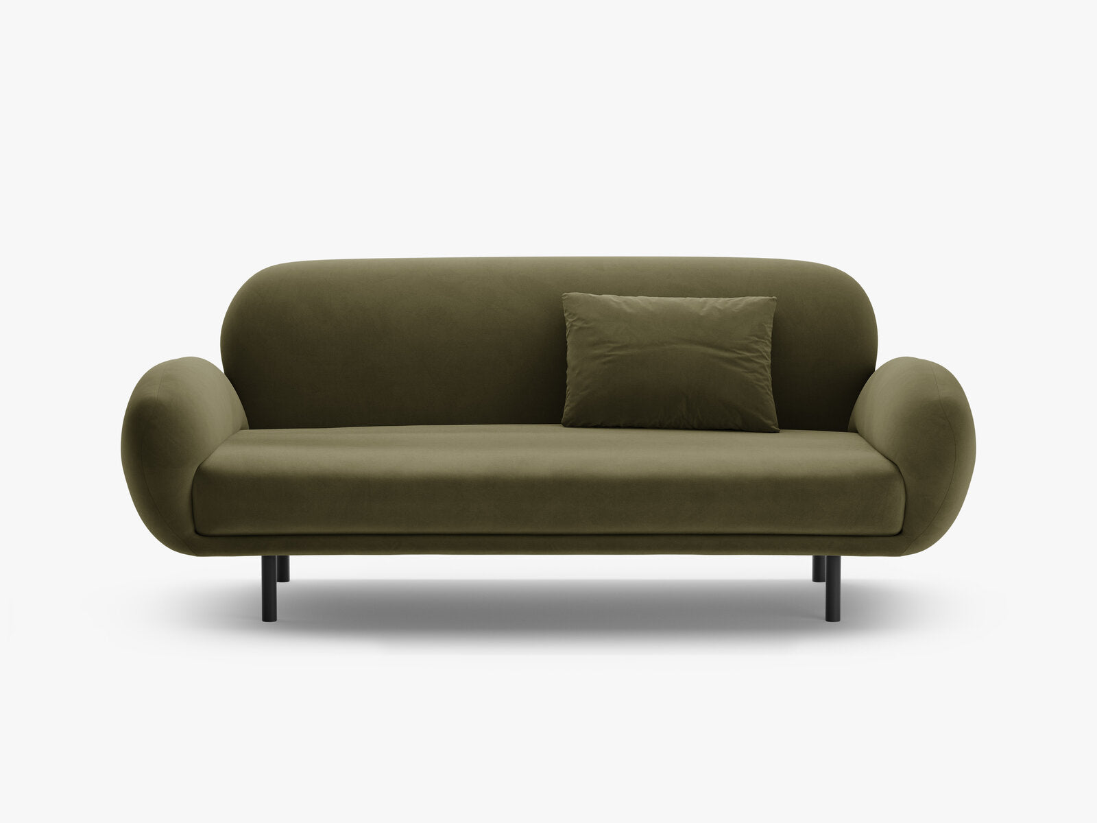 Micadoni Sofa Poppy 2-Sitzer große Version Samt Casino Hellgrün