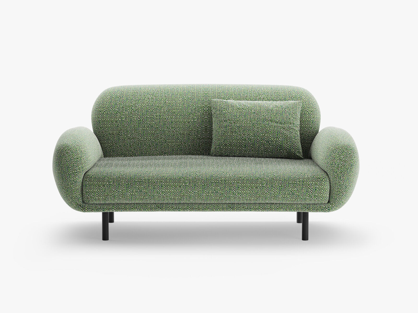 Micadoni Sofa Poppy 2-Sitzer Chenille Silencio Grün