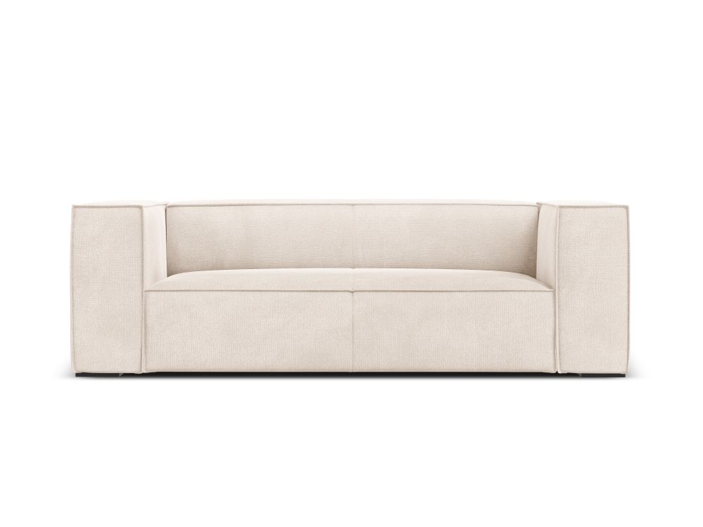 Cosmopolitan Design Sofa Turin 2-Sitzer Strukturierter Stoff Rosario Helles Beige