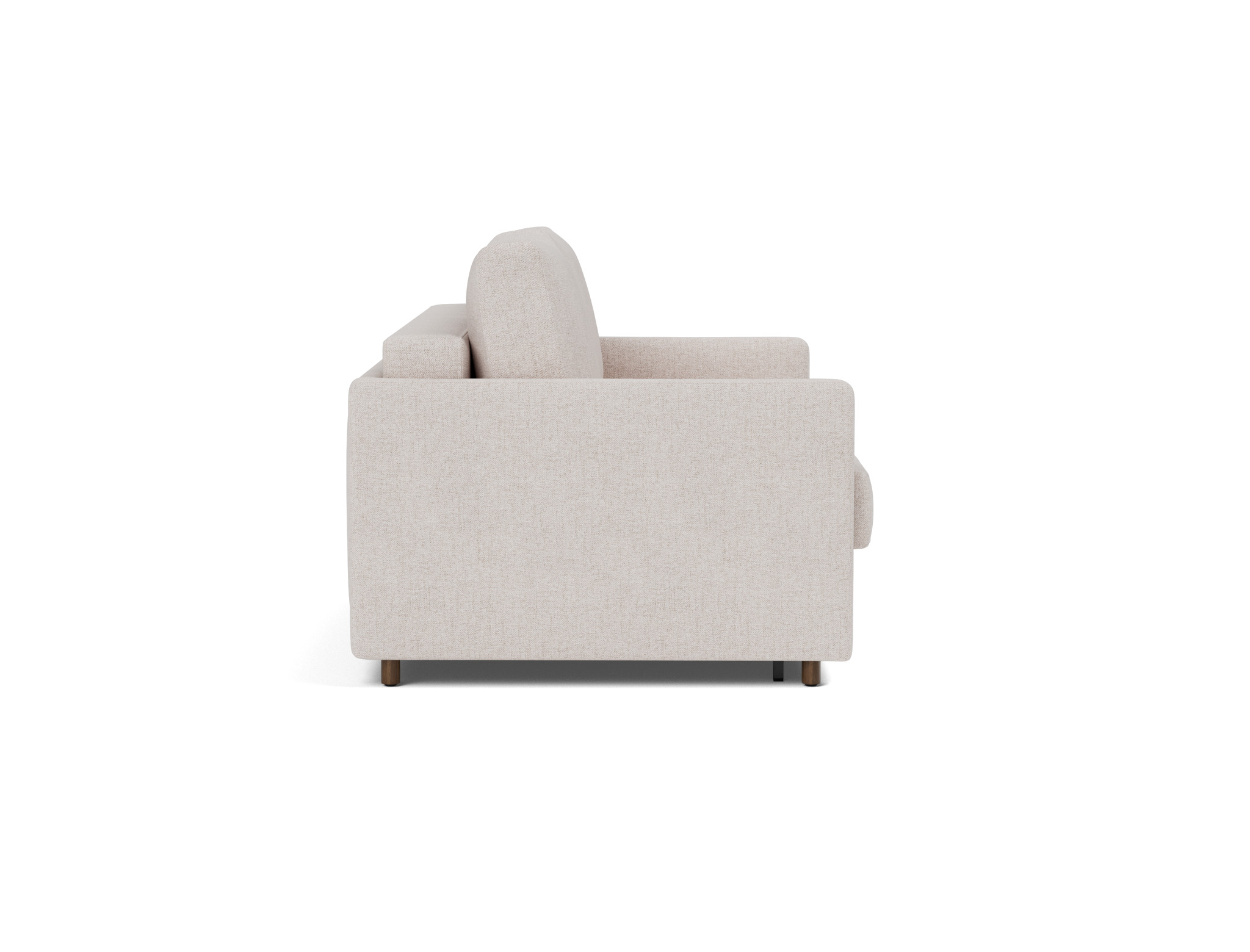 Schlafsofa Neah mit Slim-Armlehnen 140 Strukturierter Stoff Weda 300-Weda-Sand