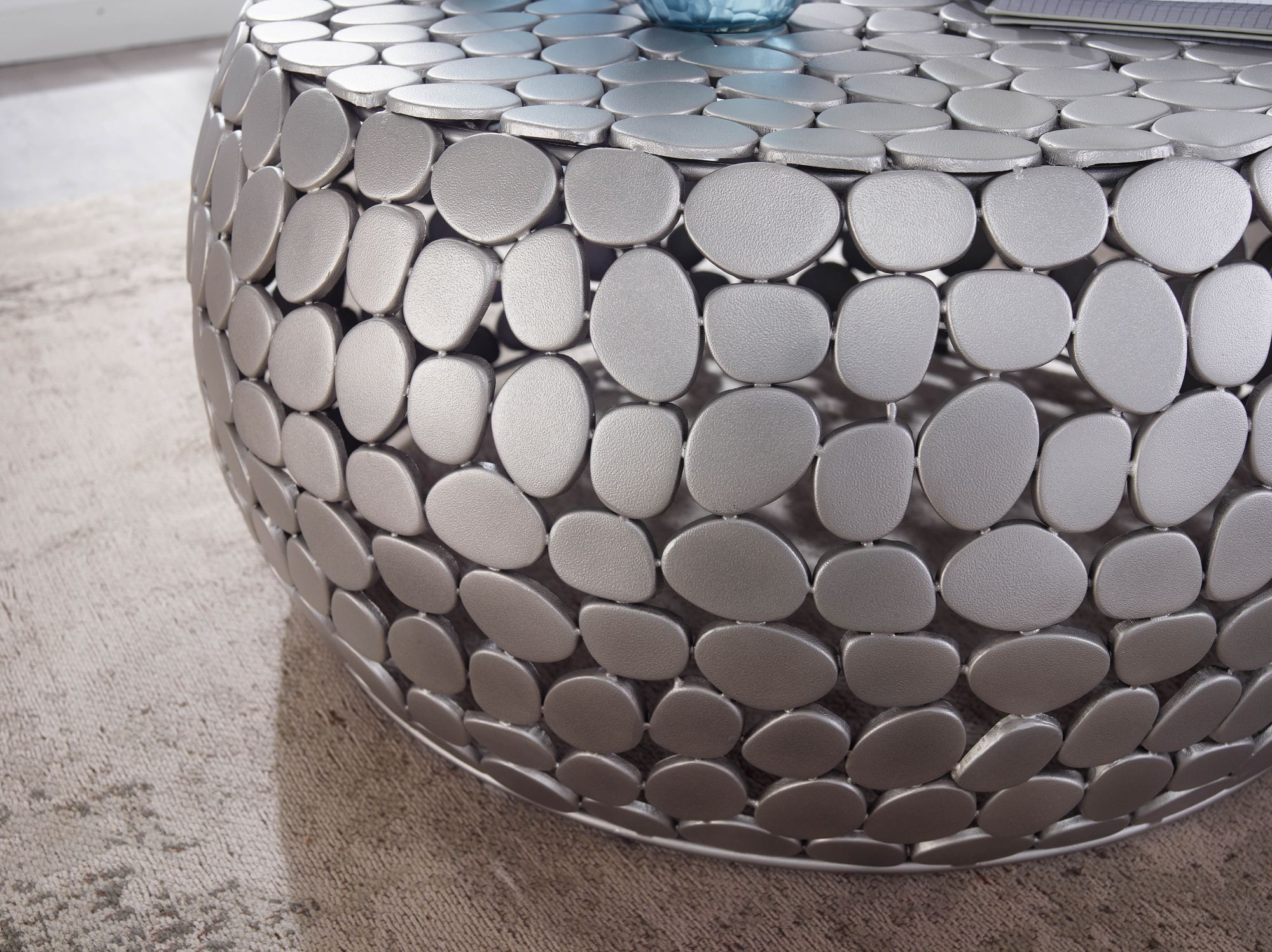 Couchtisch Brekke Silber Ø 66 × H 32 cm