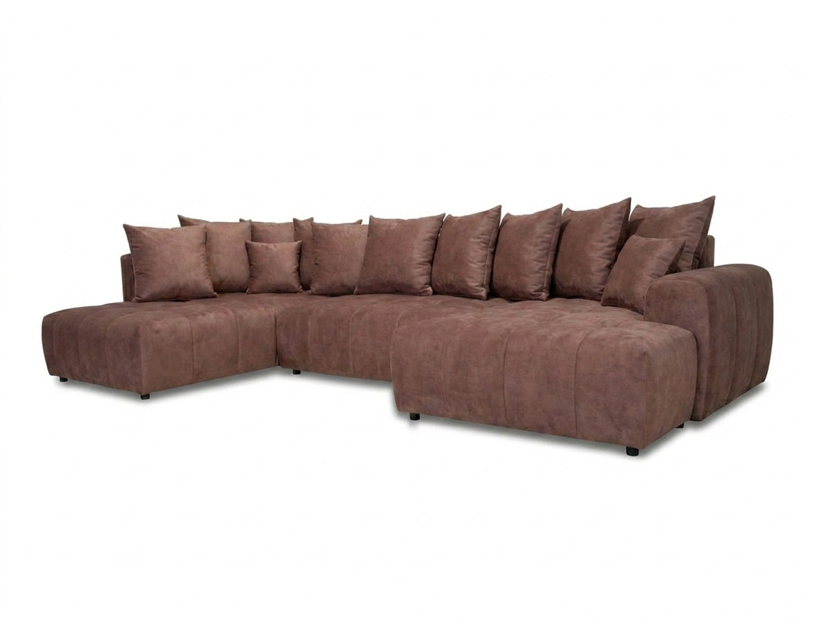 Bobochic Roxelane Wohnlandschaft Melange-Stoff Rot Ecke rechts