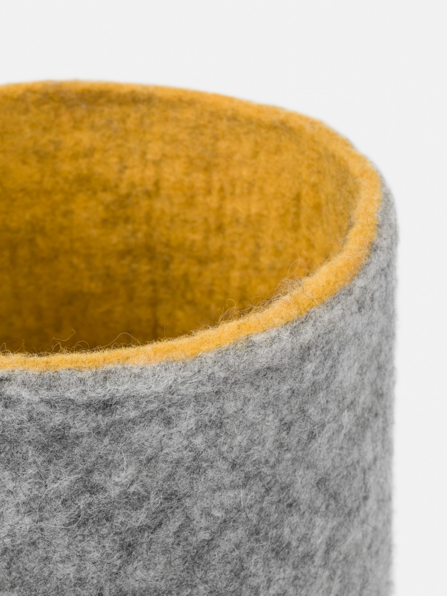 myfelt Carl Filzkorb Grau meliert Ø 20 x 23 cm