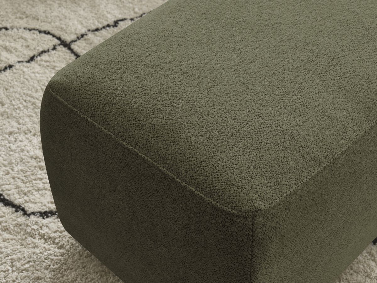 Bobochic Atilla Pouf Melange-Stoff Grün