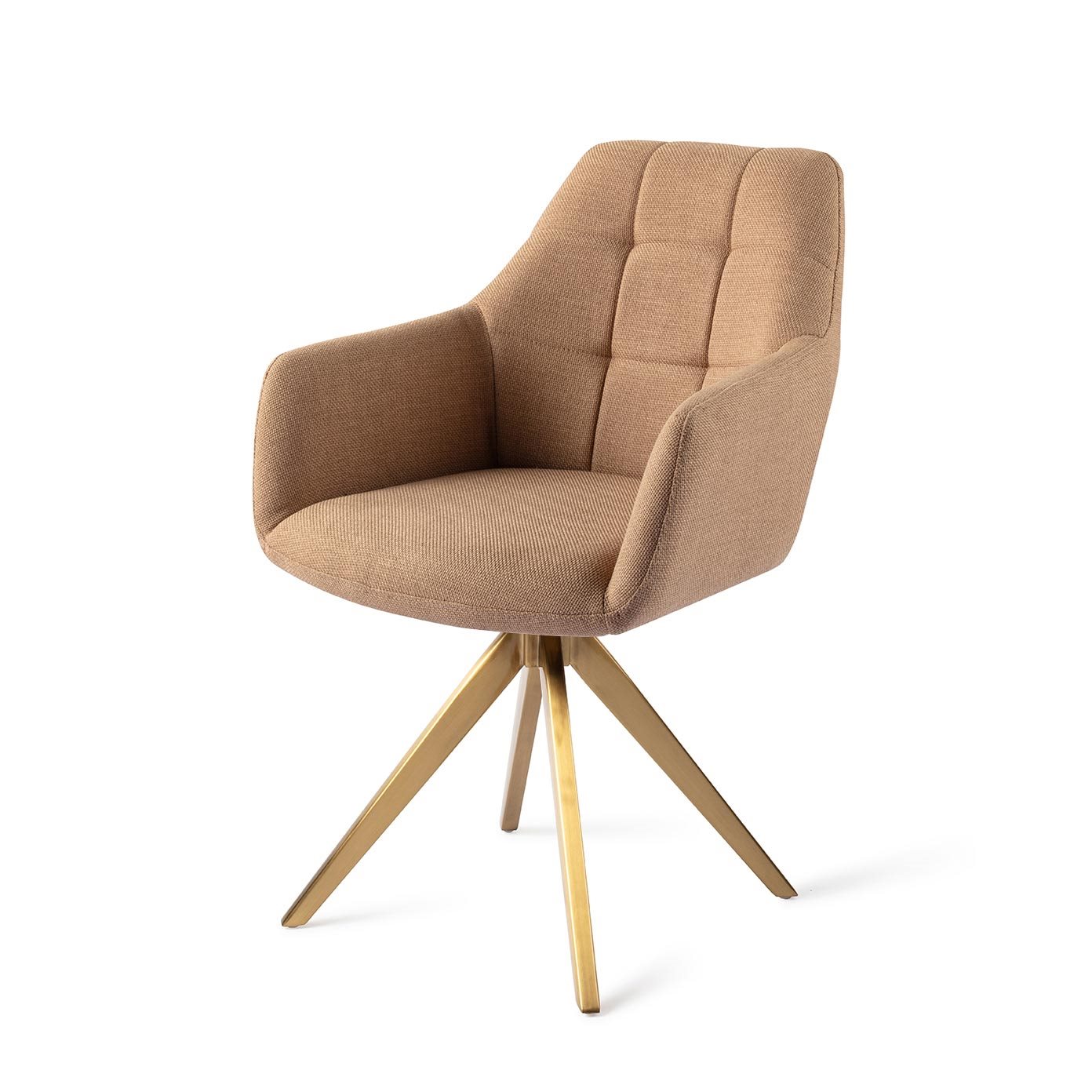 Jesper Home Esszimmerstuhl Noto Toasted-Toffee Turn Gold