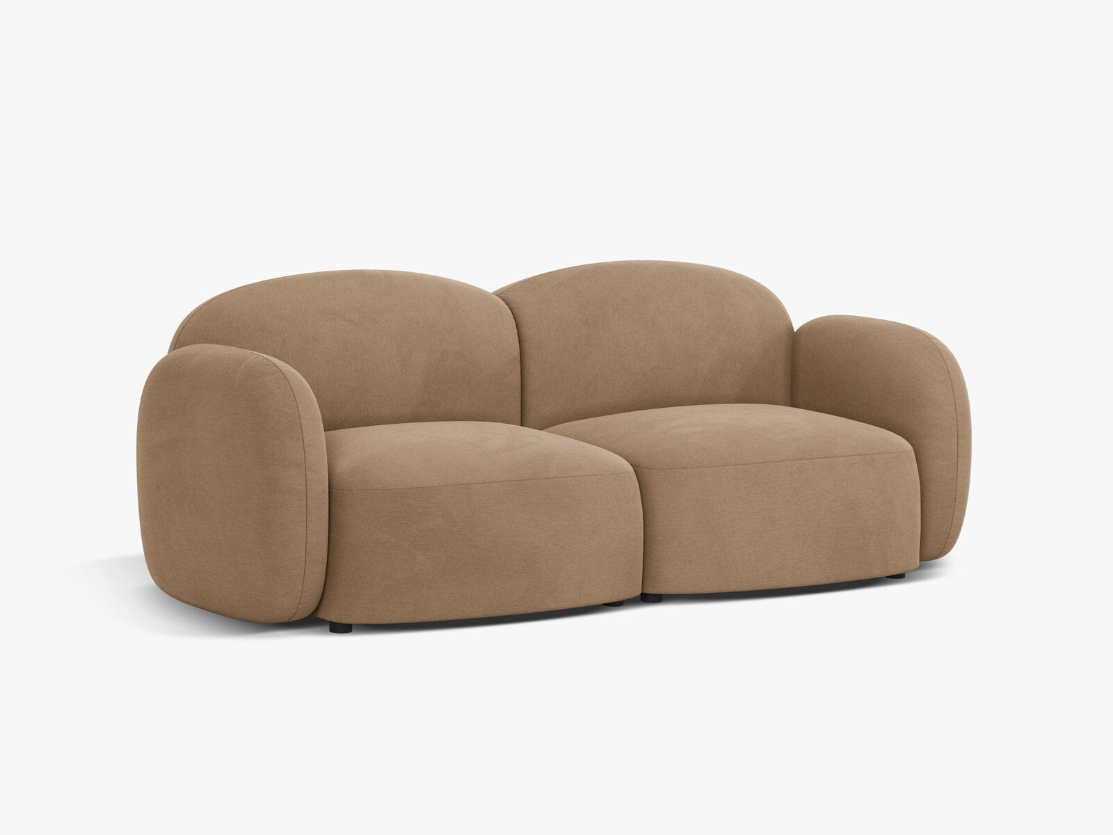 Micadoni Sofa Blair 2-Sitzer Samt Casino Sand