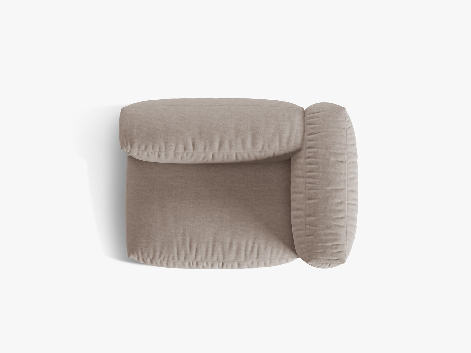 Micadoni Eckmodul Martina 1-Sitzer Rechts Strukturierter Stoff Boston Dunkelbeige