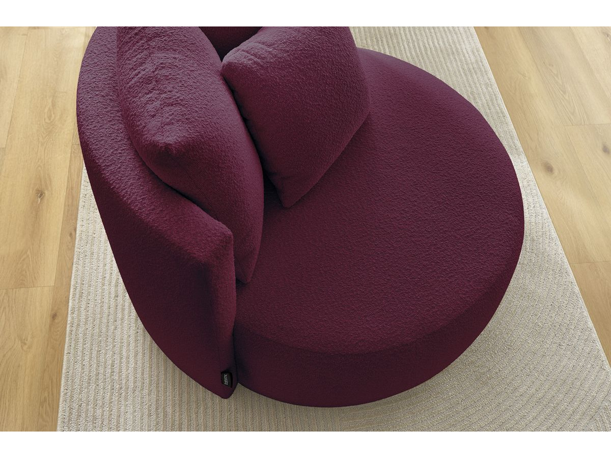 Bobochic Cesar Sessel Bouclé-Stoff Violett
