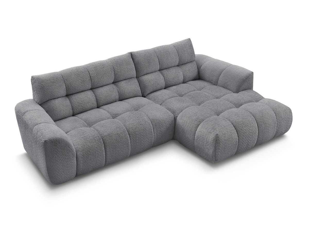 Bobochic Jaya Ecksofa Chenille Grau Ecke rechts