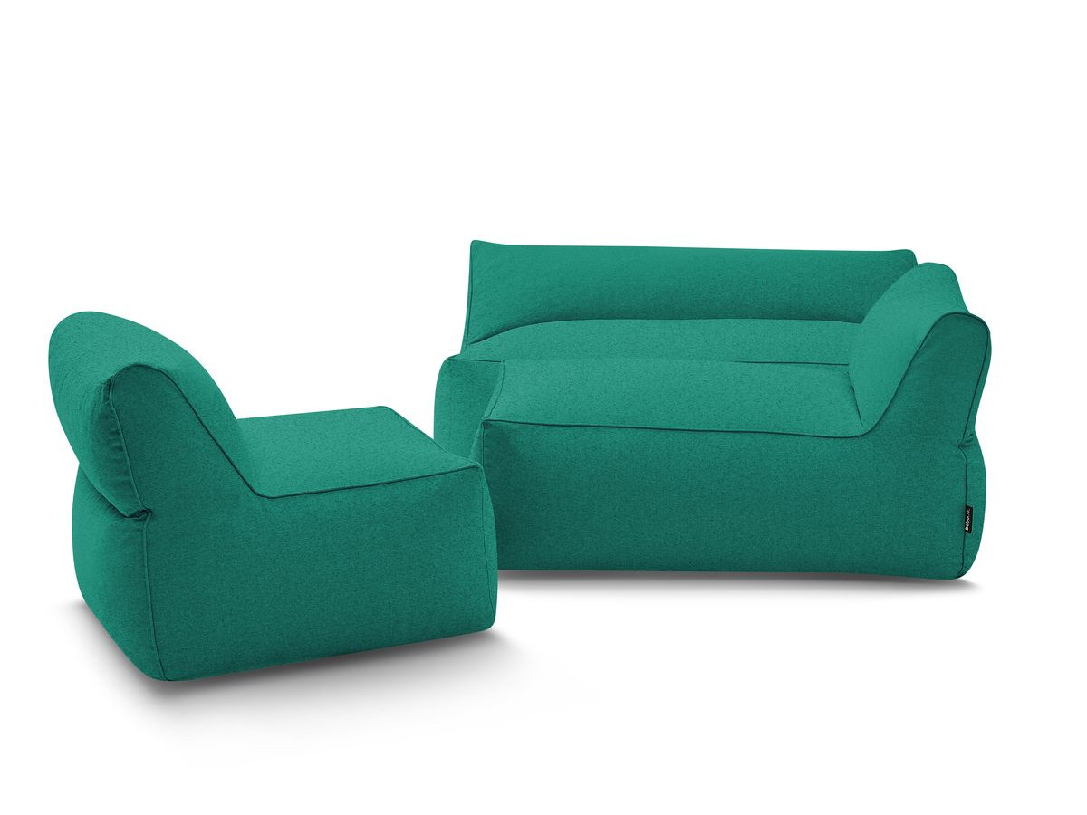 Bobochic Riviera Pouf 320 × 135 cm Stoff Hellblau