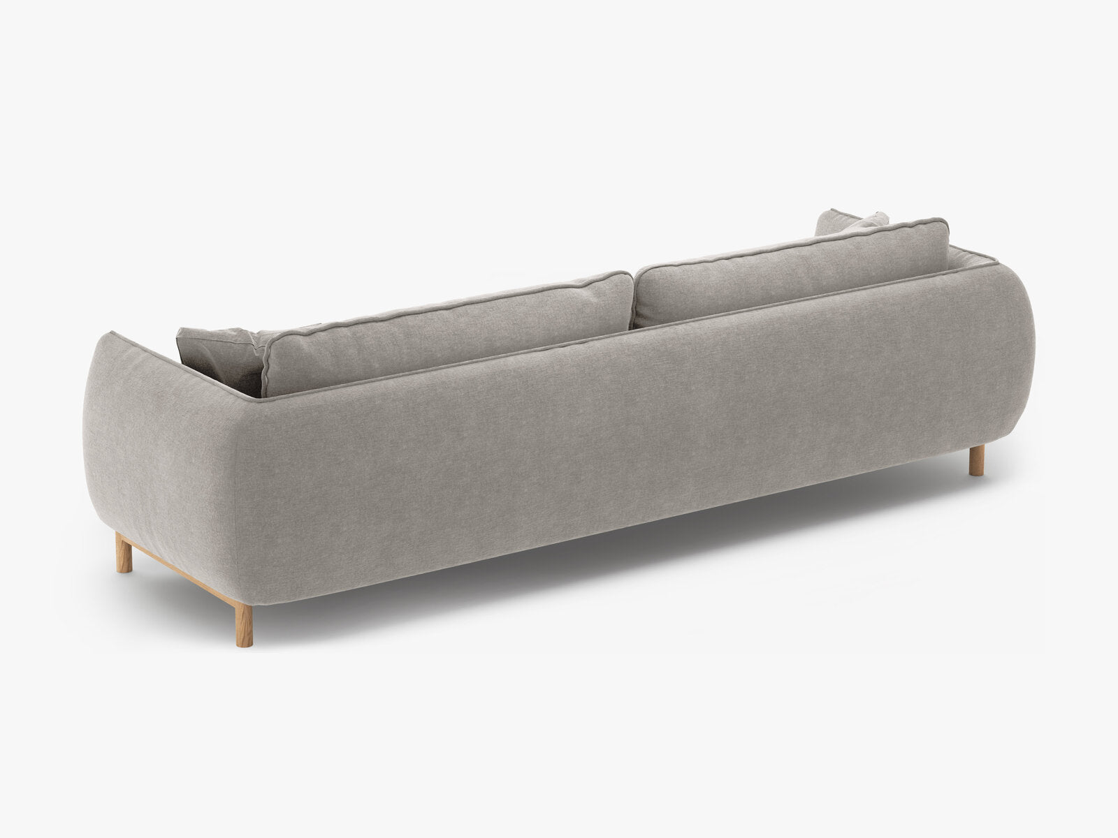 Micadoni Ada Sofa 4-Sitzer Strukturierter Stoff Wind Hellgrau