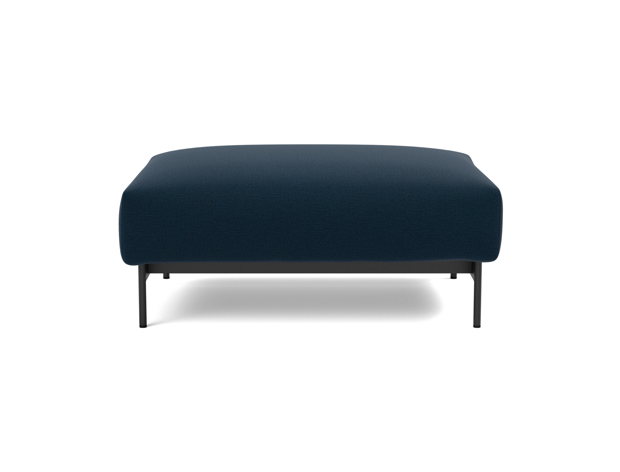 Hocker Malloy Flachgewebe Mixed Dance 528-Blue Beine Schwarzes Metall