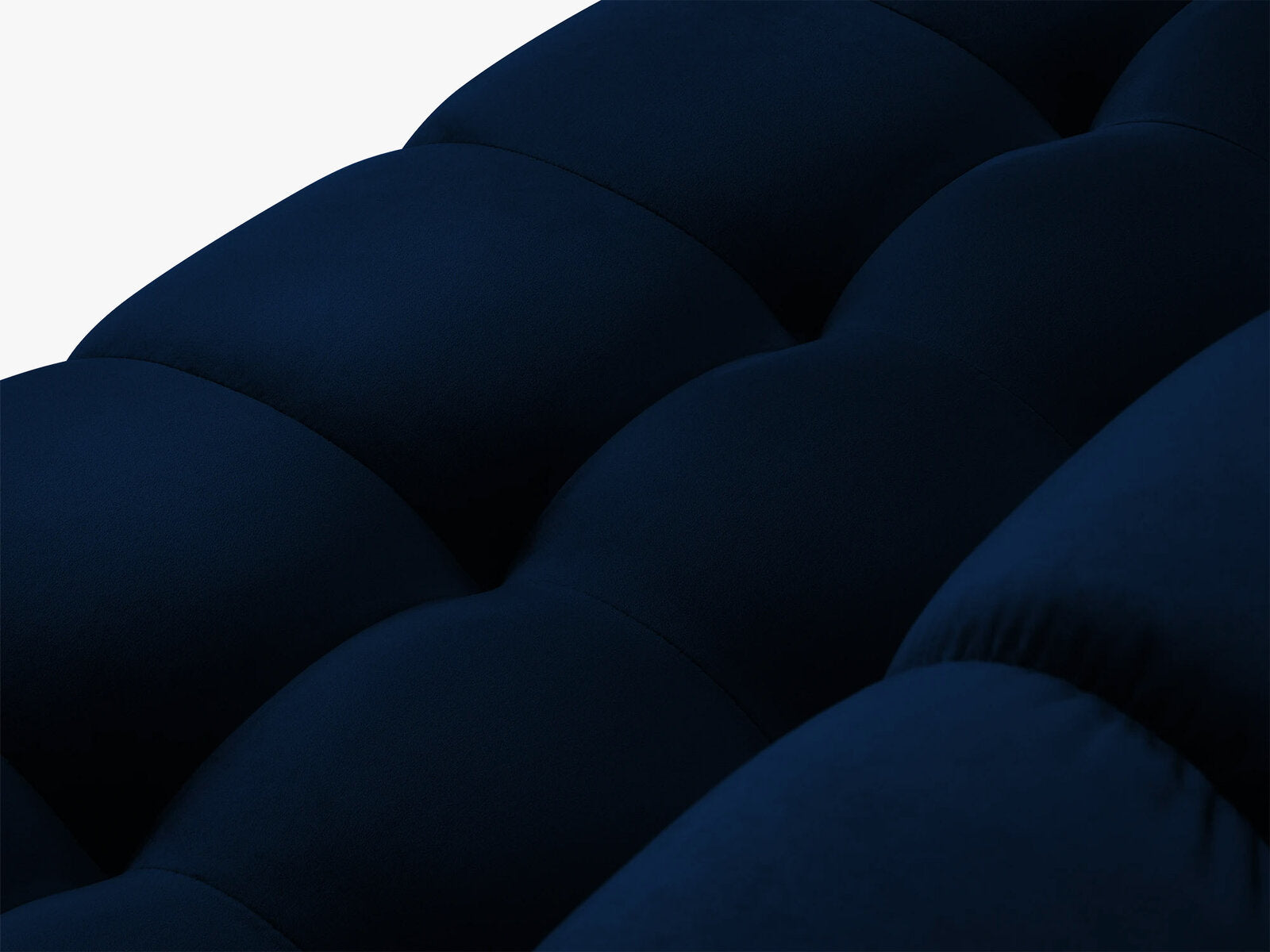 Micadoni Sofa Mamaia 3-Sitzer Samt Bluvel Königsblau schwarze Beine