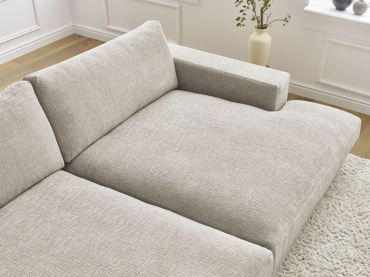 Bobochic Leonard Sofa 4-Sitzer 234 × 159 cm Strukturstoff Beige