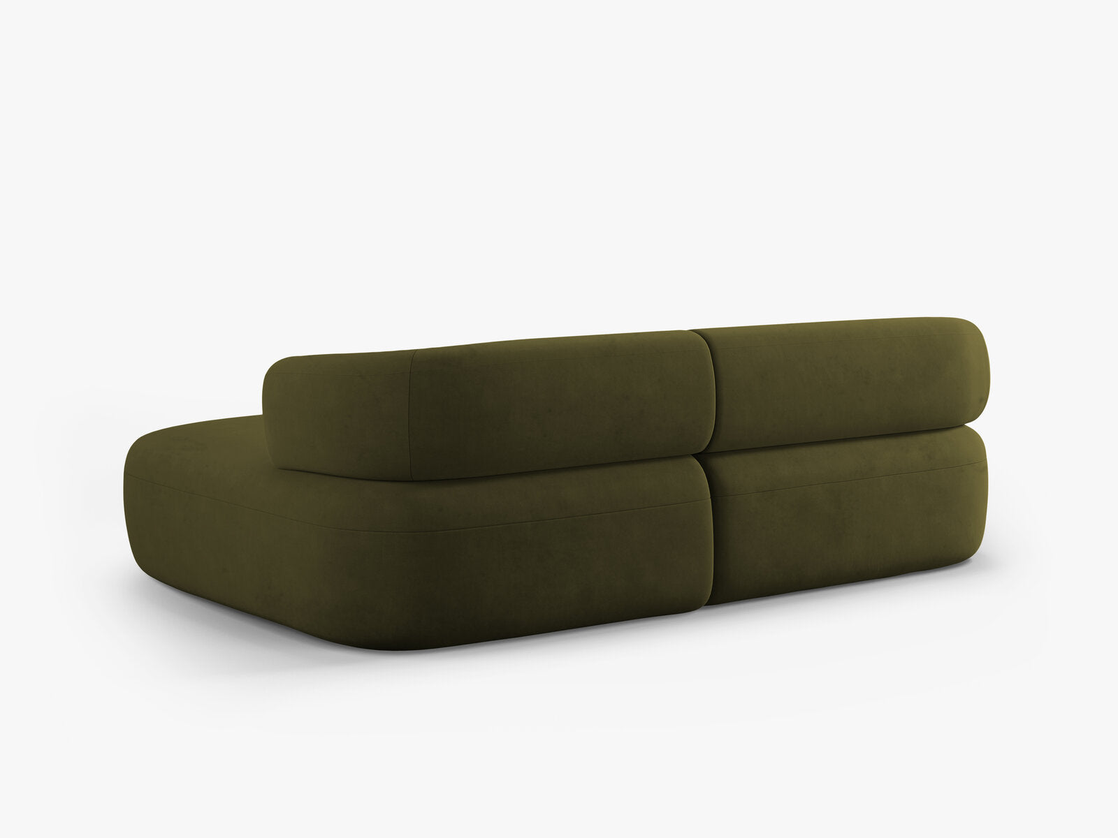 Micadoni 5-Sitzer Ecksofa Jenny Kleine Version Rechts Samt Salvador Grün