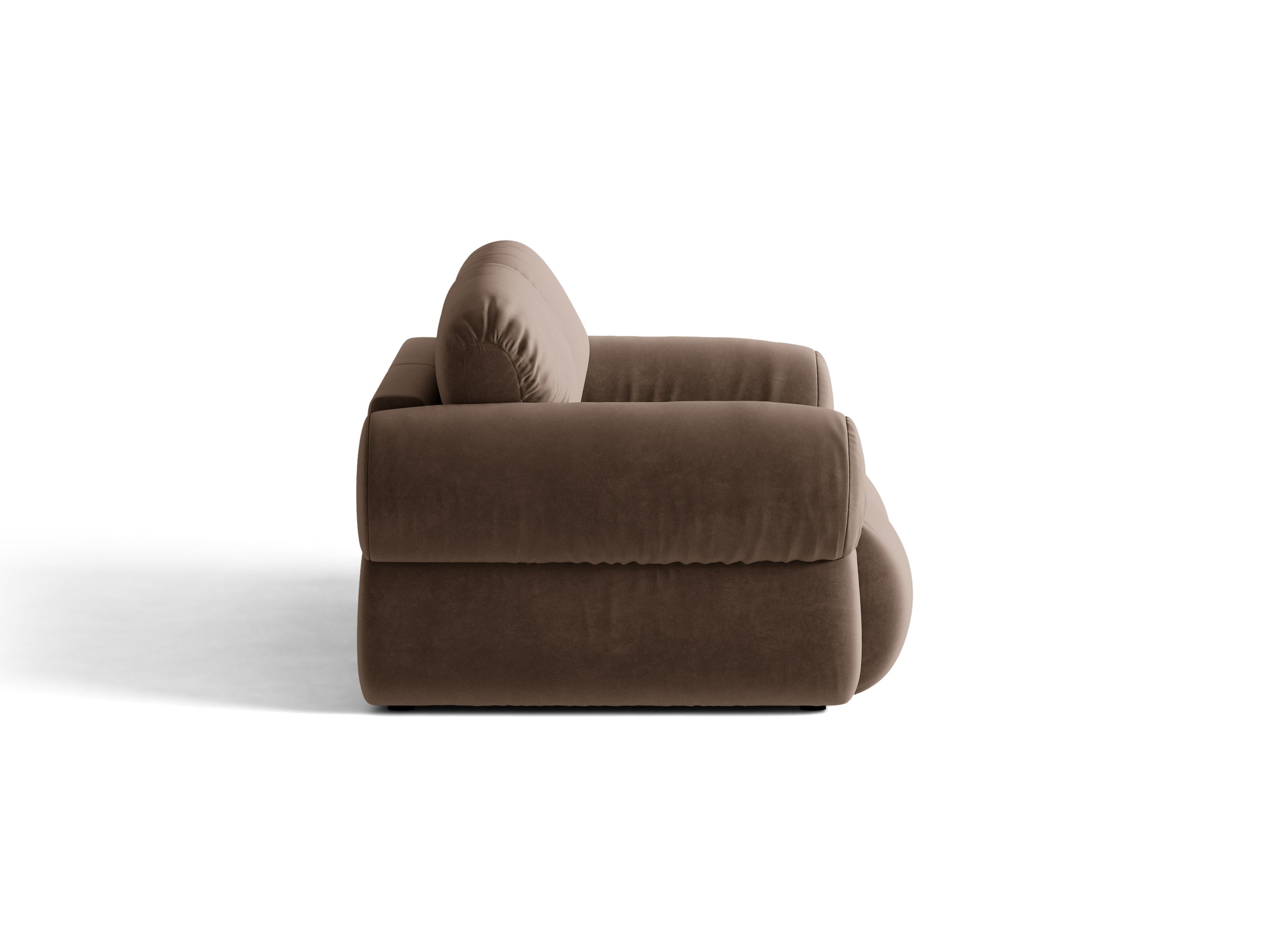 Micadoni Ophelia Sofa 3-Sitzer Samt Salvador Schokolade