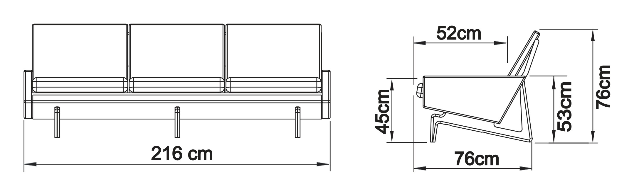 Sofa Arne 3-Sitzer Strukturierter Stoff Satya 441-Warm-Zinc