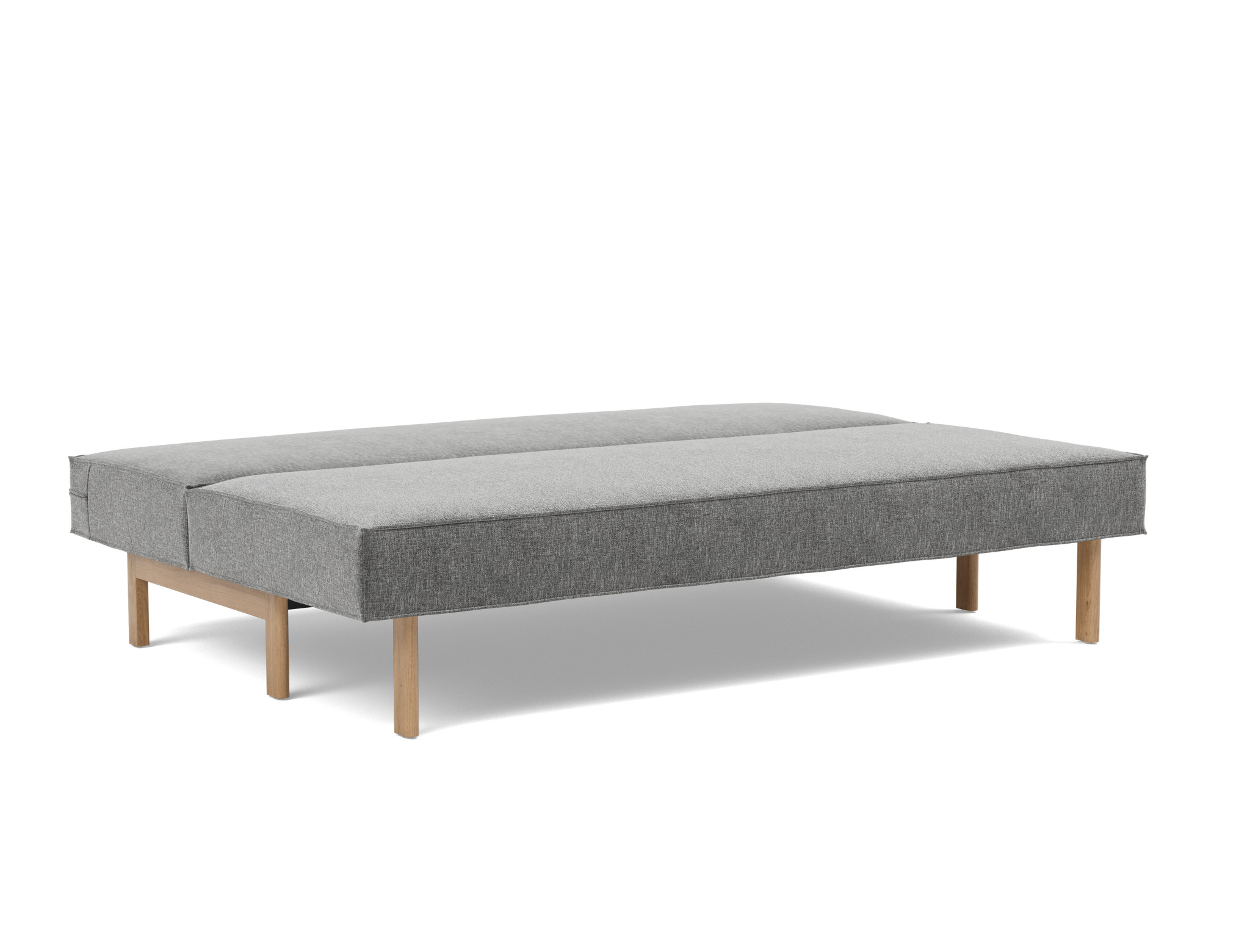 Schlafsofa Sly Strukturierter Stoff Twist 563-Charcoal Beine Eiche
