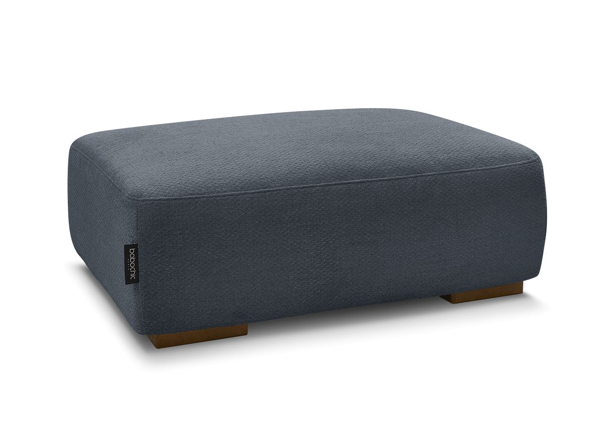 Bobochic Sidonie Pouf Melange-Stoff Dunkelblau