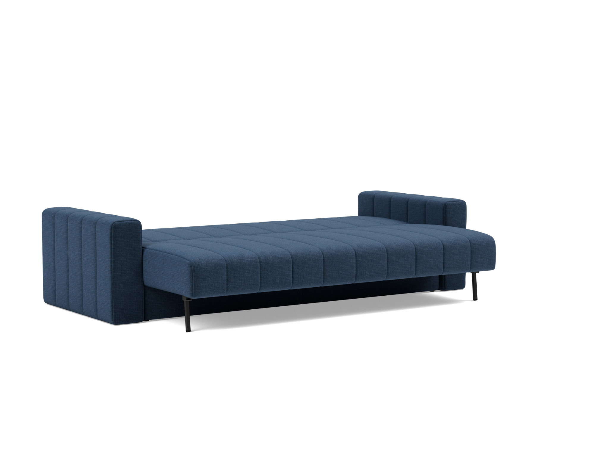 Schlafsofa Akello mit Armlehnen Chenille Esina 414-Indigo-Blue