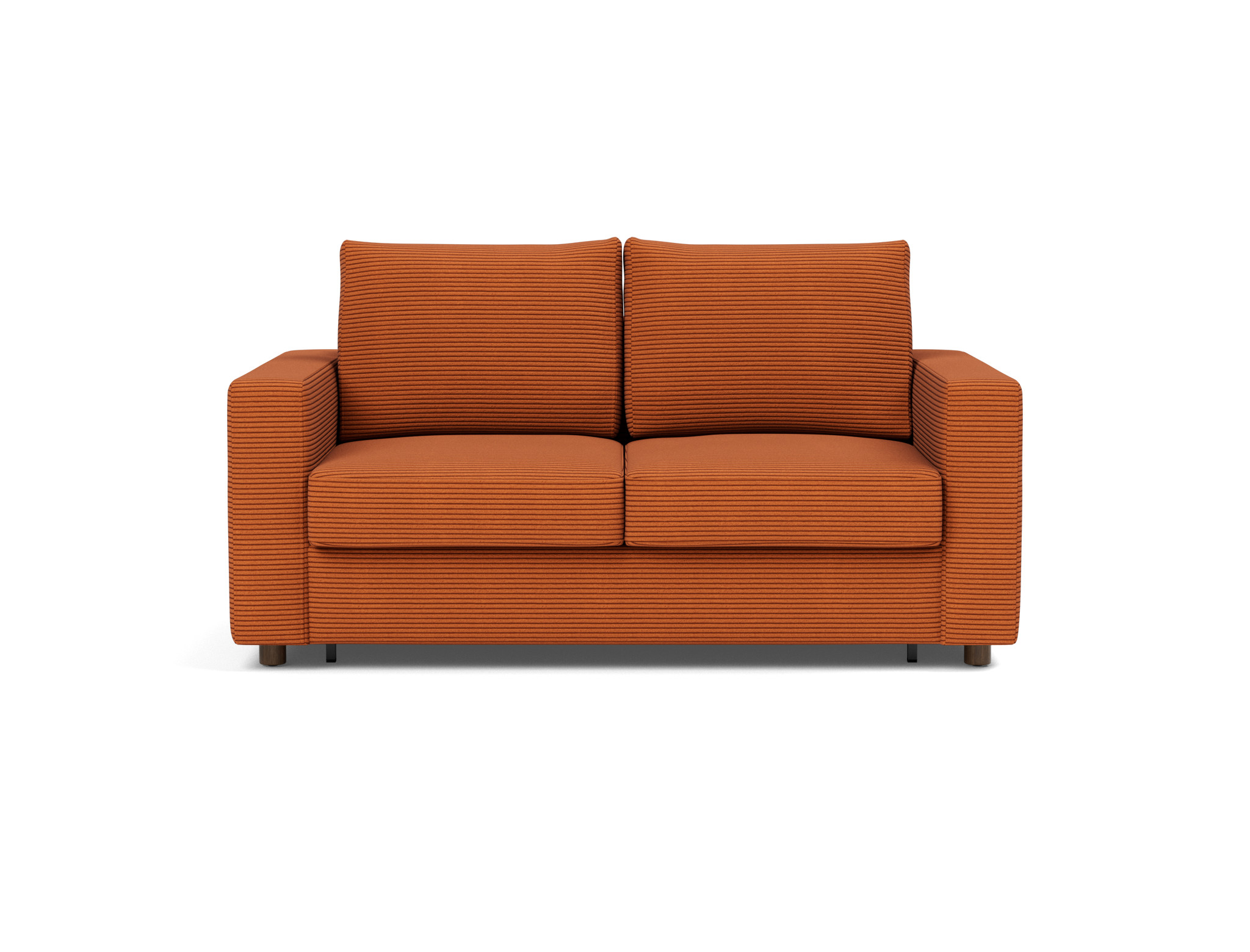 Schlafsofa Neah mit Standard-Armlehnen 140 Kord Corduroy 595-Burnt-Orange