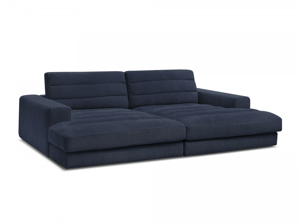 Bobochic Sierra Sofa 4-Sitzer Strukturstoff Dunkelblau