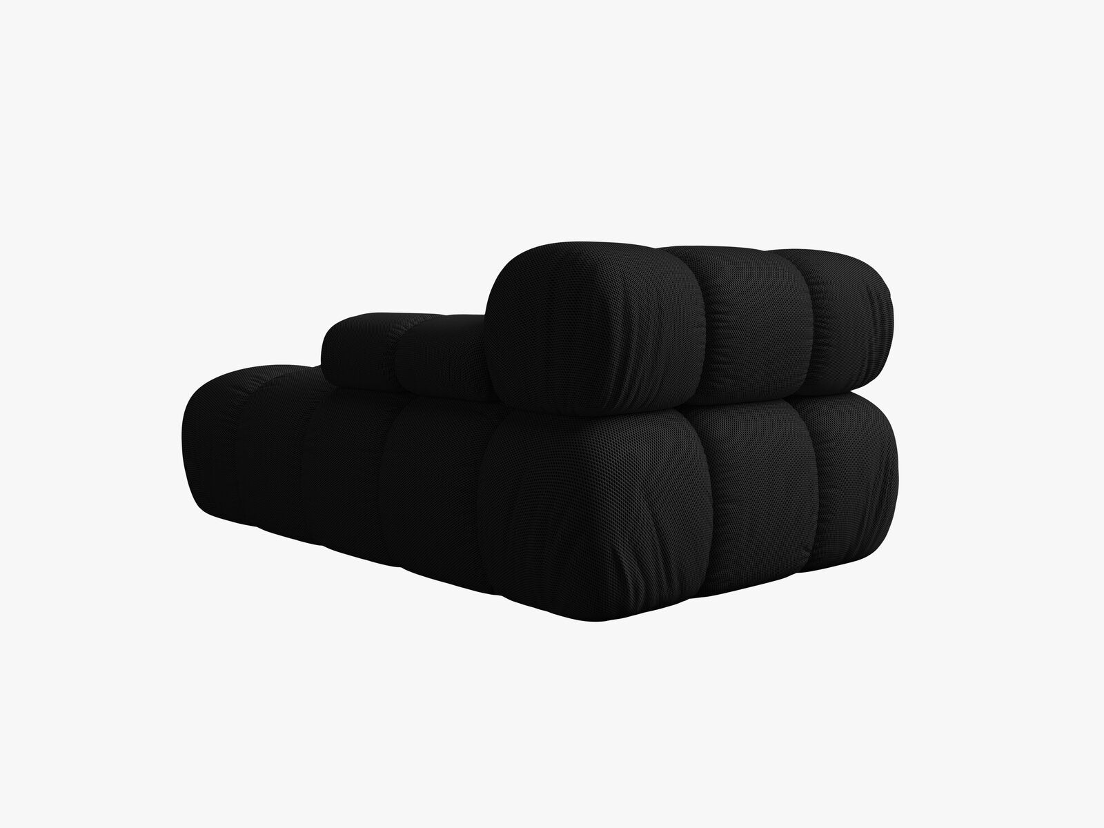 Micadoni Recamiere Bellis Rechts 3D-Stoff Sonic Schwarz