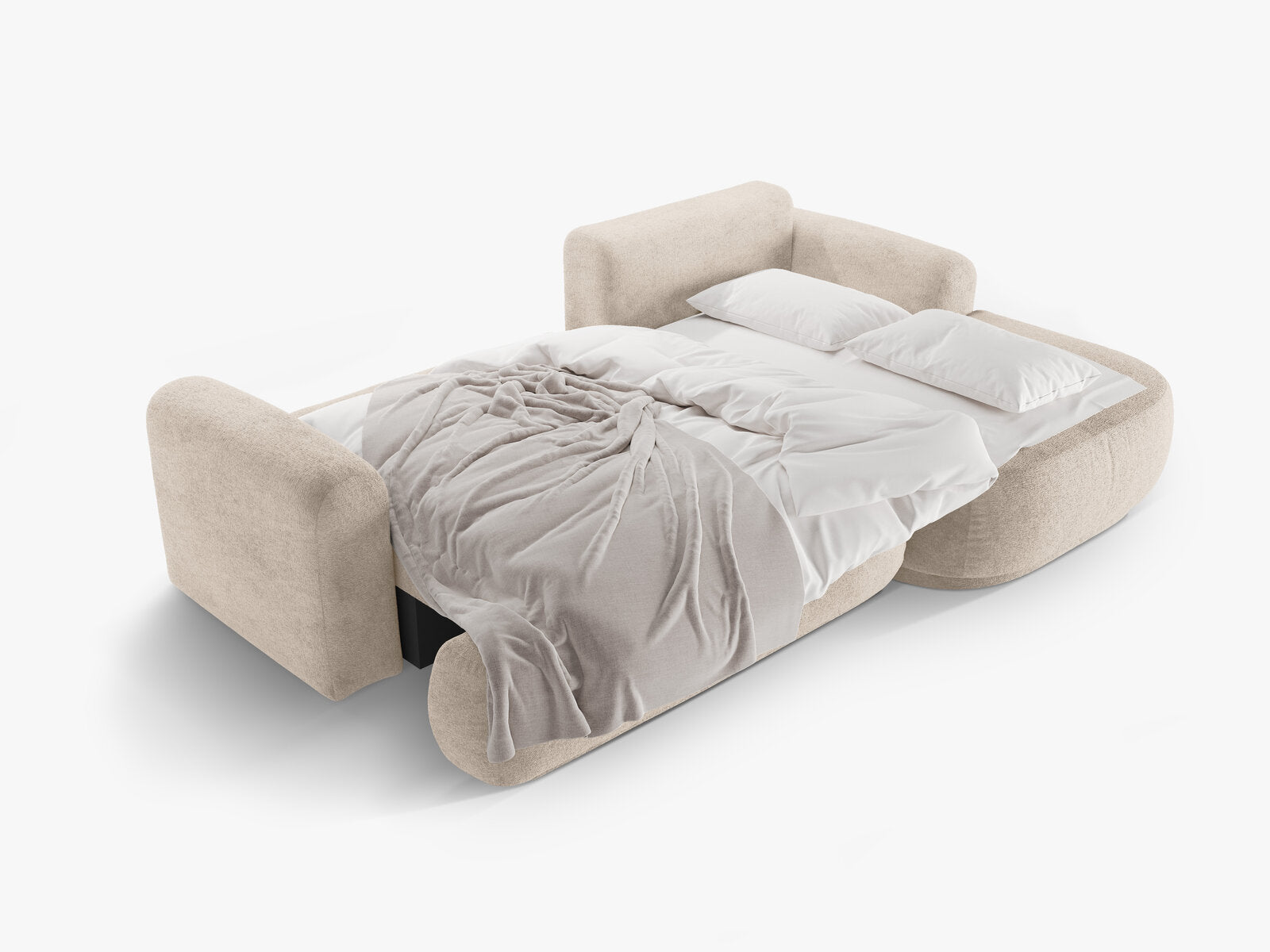 Micadoni Ella Ecksofa 5-Sitzer mit Schlaffunktion Rechts Strukturierter Stoff Sorella Sand