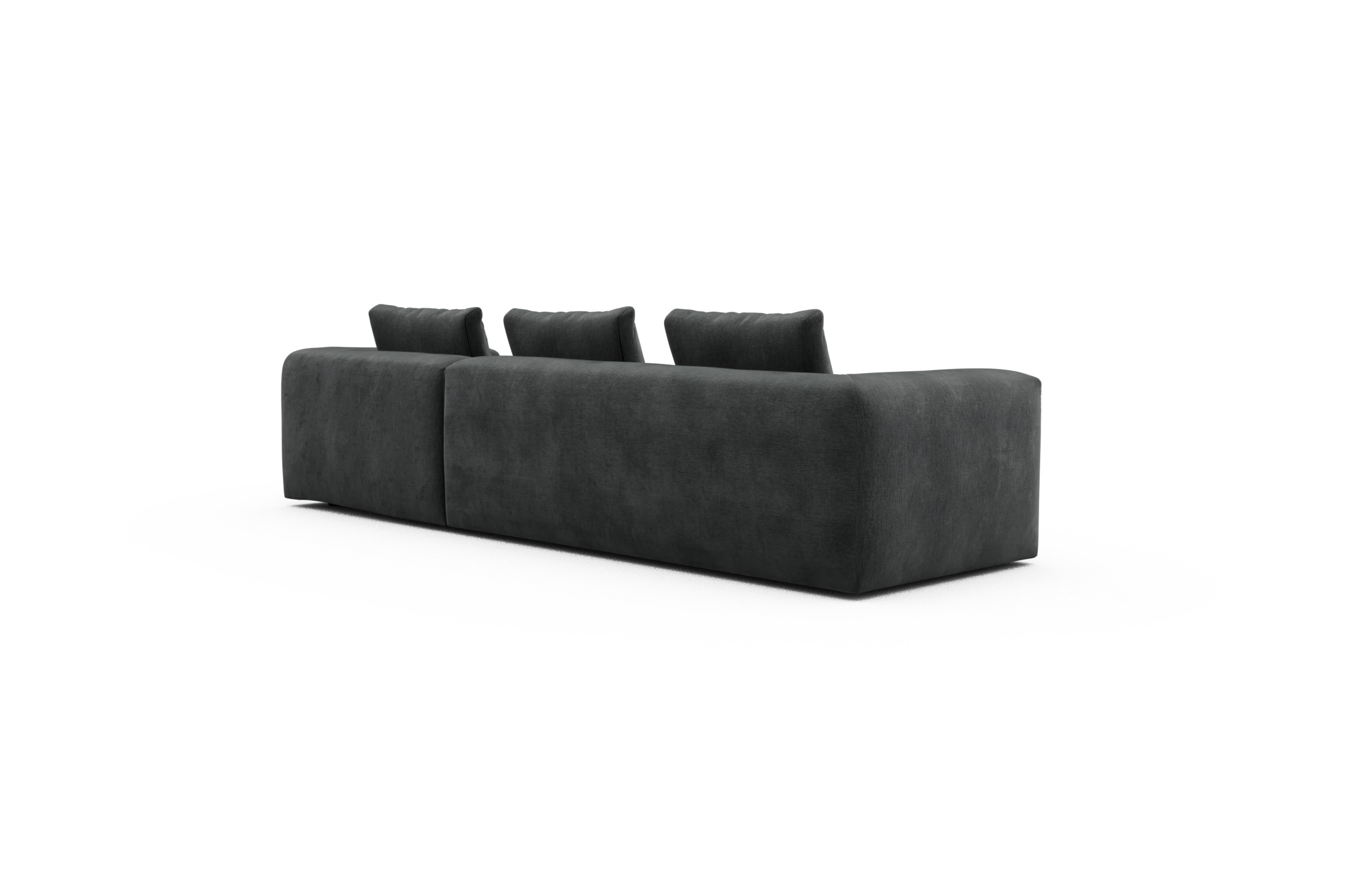 Ecksofa Fred Chaiselongue rechts mit 2,5-Sitzer Smooth-Deep-Warm-Grey